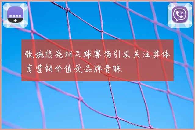 张婉悠亮相足球赛场引发关注其体育营销价值受品牌青睐